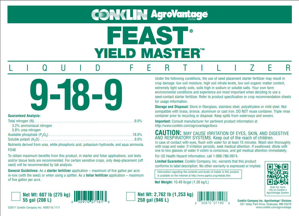 9-18-9 House Plant/Garden Conklin Fertilizer