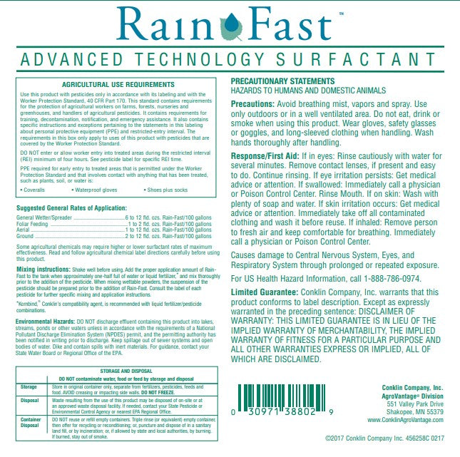 Rain Fast - Conklin nonionic wetting agent